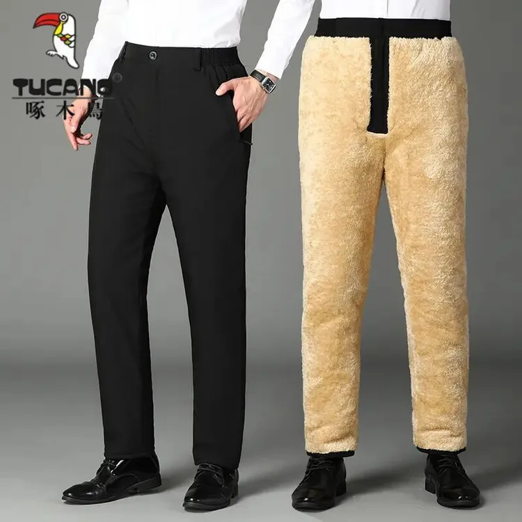 TUCANO/啄木鳥中老年男士冬季加绒加厚高腰大码防寒保暖外穿聚酯