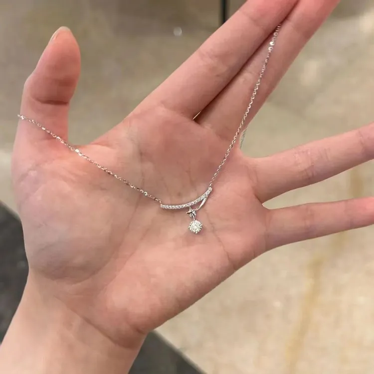 钛钢项链 星光陨落项链女气质不掉色ins小众设计高级轻奢锁骨链
