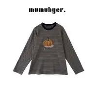  MUMUBYER •“条纹南瓜T”韩系圆领条纹南瓜印花T恤