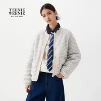 TeenieWeenie小熊女装外套25年冬新清新温暖圆领上衣TTJU258TCAA