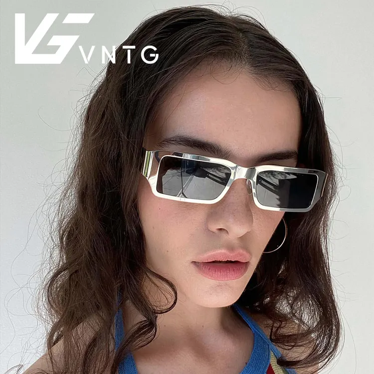 vntg墨镜薄片金属小众设计感ins风赛博朋克防紫外线uv400太阳眼镜