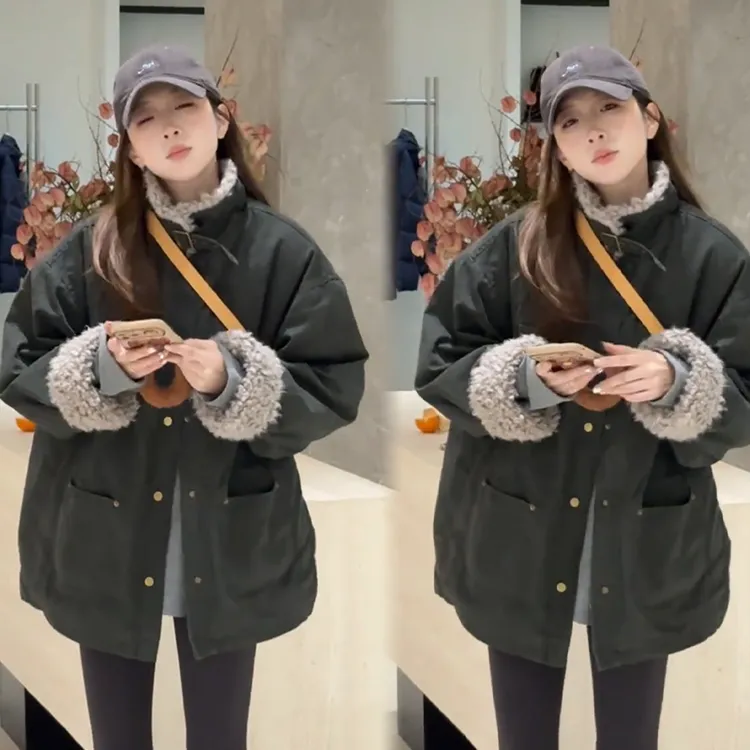 2025秋冬新款时尚显瘦气质网红高档洋气女高级百搭宽松大码外套潮