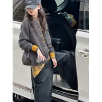 K29718孙小美撞色女童毛衣秋冬装儿童上衣2025新款秋装女大童开衫