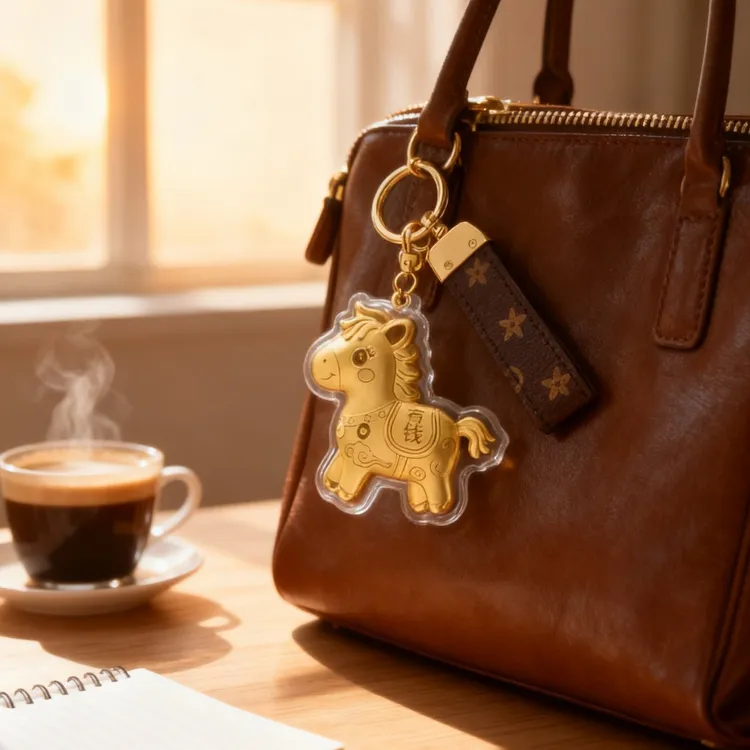 【2026年爆款】马上有钱马上暴富马上发财手机钥匙扣黄金包挂件