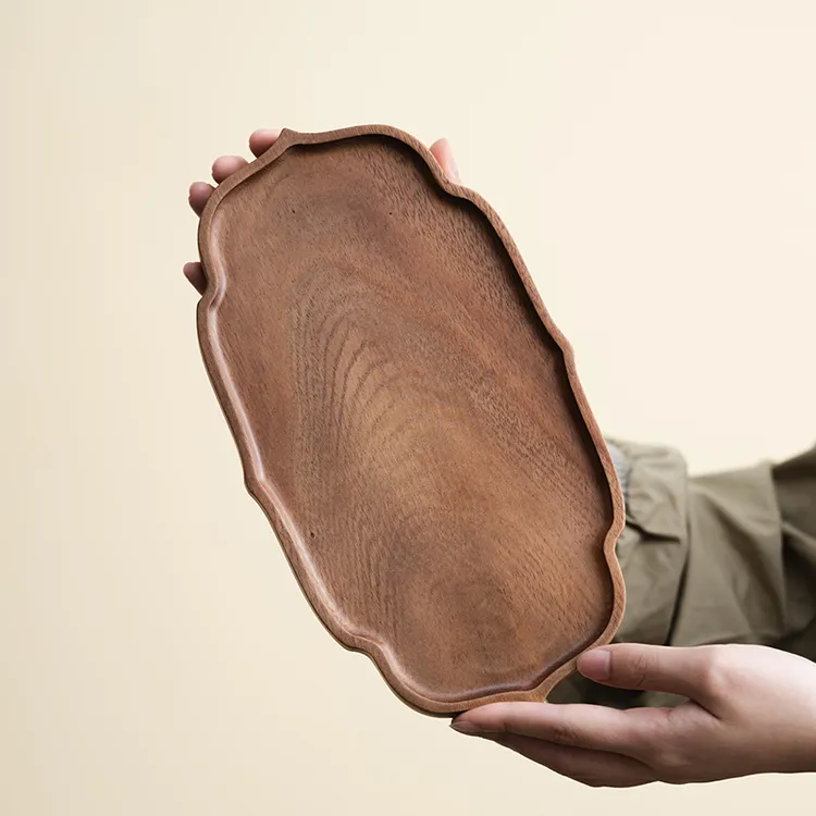 北美黑胡桃木茶盘家用客厅茶具托盘干泡台茶台茶海茶具配件