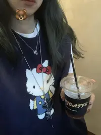 【YOU】Kt针织背心 秋款韩系乖乖kitty卡通针织提花减龄马甲  8199