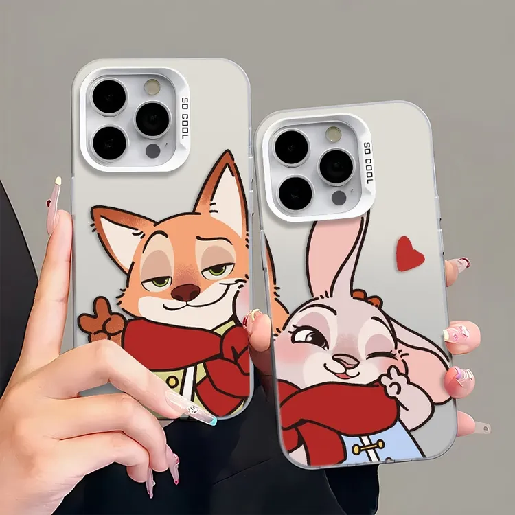 cp情侣尼克朱迪适用于苹果16promax小米vivo华为oppo防摔手机壳