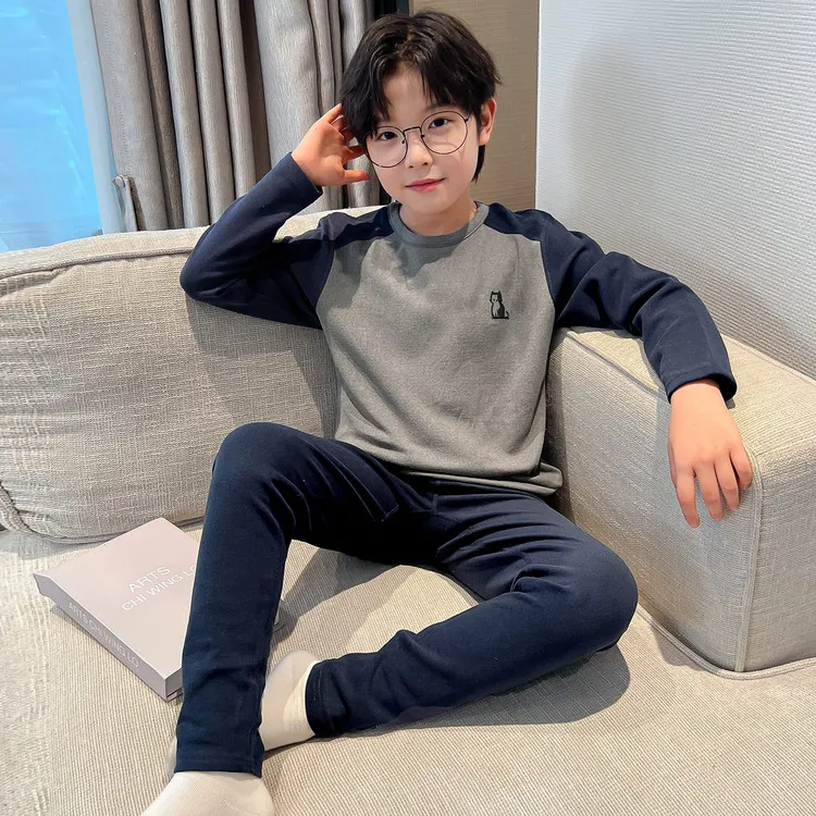 男童秋衣秋裤德绒秋冬2025新款中大童冬季儿童保暖男孩内衣裤套装