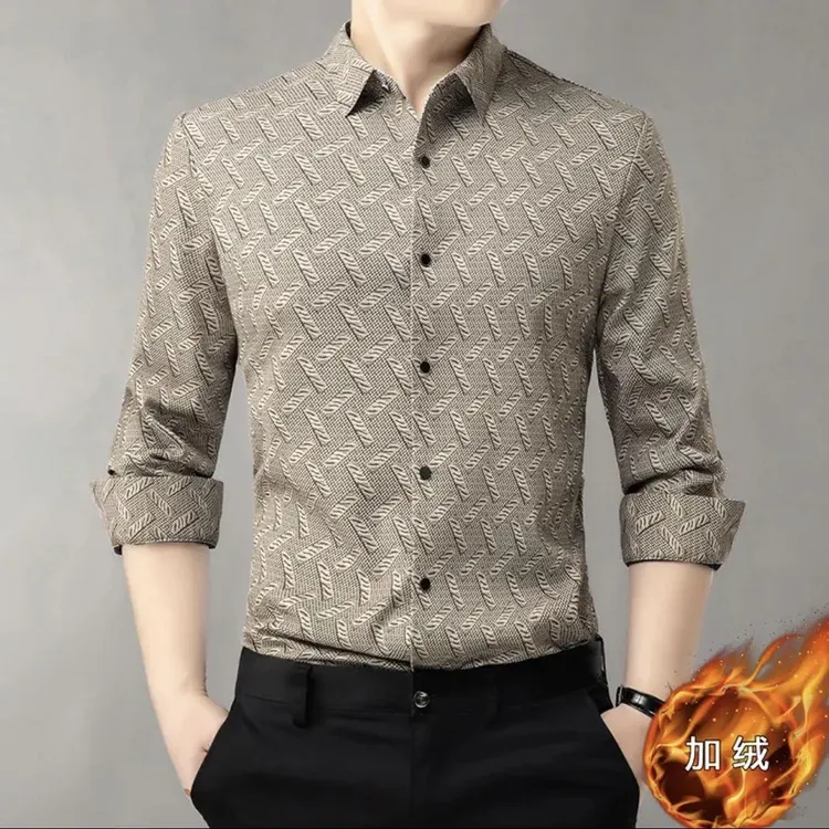 【意大利&商场同款正品】高档男士衬衫2025秋冬季新款潮流