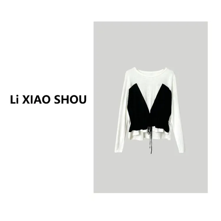 【李小瘦大码女装】新款百搭舒适宽松休闲时尚长袖气质59020D