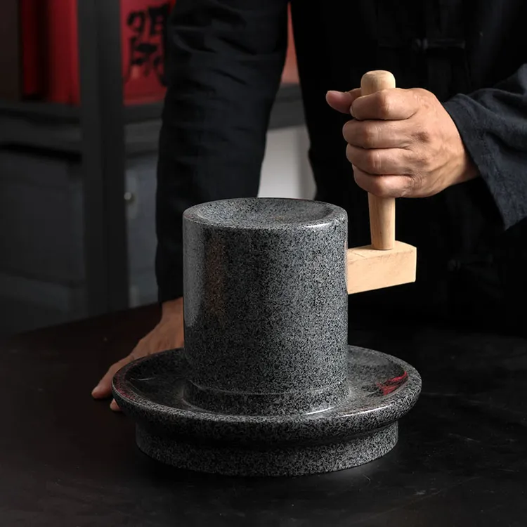刻之禹刻仿宋点茶石磨茶磨点茶工具磨盘磨具研碾磨茶道茶粉手工磨