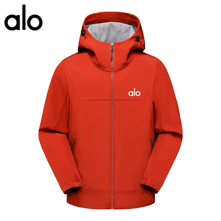 alo舒适秋季软壳衣户外运动防风防水连帽软壳冲锋衣外套防泼水