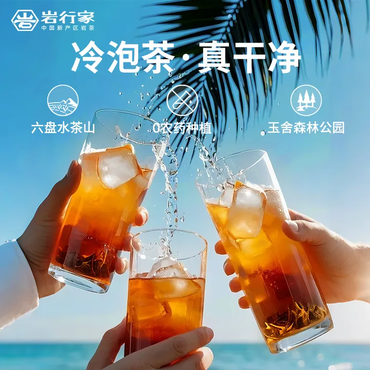 【精选】岩行家[整叶冷泡]冷泡茶冷萃茶蜜桃花果香红茶