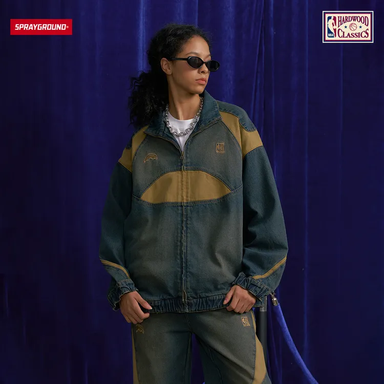 SPRAYGROUND I NBA HWC联名系列鲨鱼嘴牛仔夹克美式GC NE233403