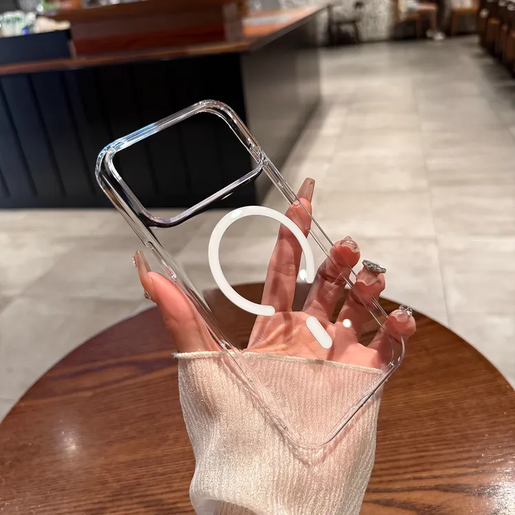 适用苹果17pro手机壳新款17Air超薄透明17promax不发黄磁吸防摔壳