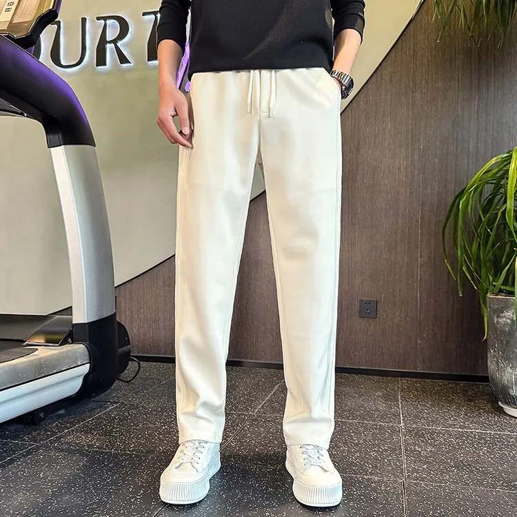 仓石一树男款潮流直筒卫裤条纹运动裤春秋新款宽松百搭重磅休闲裤