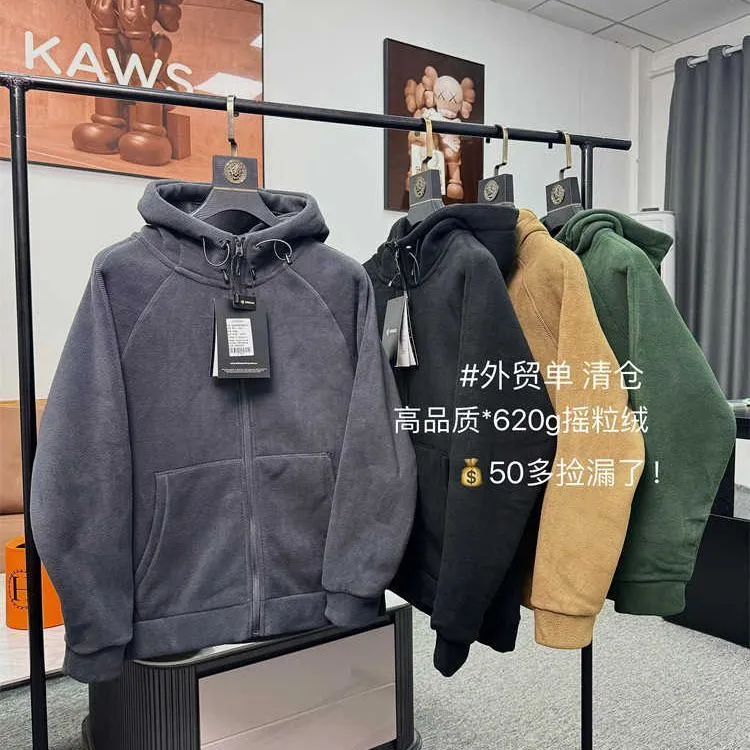 一件可过冬!重磅620g!秋冬男士加厚双面摇粒绒连帽外套休闲夹克