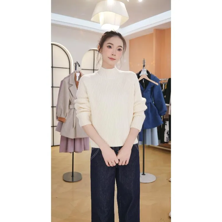 半高领内搭打底衫毛衣针织衫女2025新款秋冬季高级感时尚洋气上衣