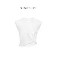 【巧妙T】XINFENZI 超时髦立体剪裁纽结款T SS36367