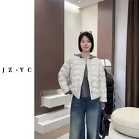 【洁子推荐】2025冬季新款258357韩版圆领拼边休闲羽绒服JZYC258357