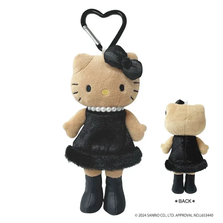 【现货】日本正版三丽鸥hellokitty长腿黑皮校服平成独角兽毛绒挂件