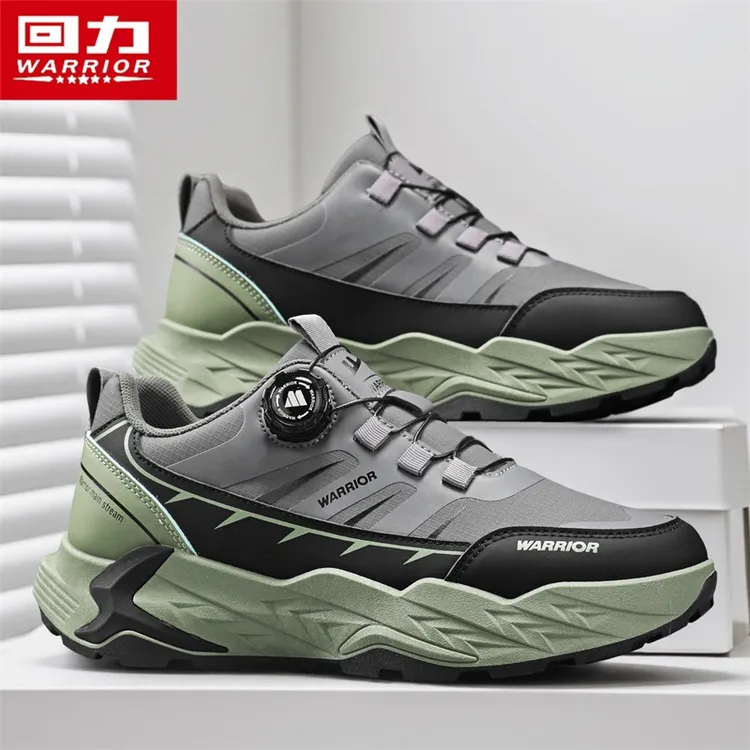 回力男鞋冬季皮面防滑户外登山鞋休闲靴运动跑步厚底工作劳保鞋棉