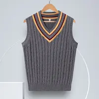 艾顿校服中小学生灰色纯棉马甲男女童英伦学院风套头马甲校服
