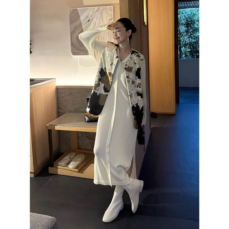 紫紫  西部奶牛环保马甲  秋冬西部仿马毛复古马甲ZD10WZYL774