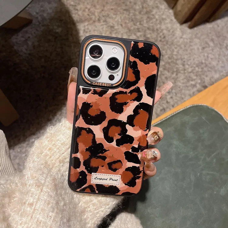 适用苹果16手机壳美拉德iPhone15Promax秋冬滴胶14带闪粉13新年款