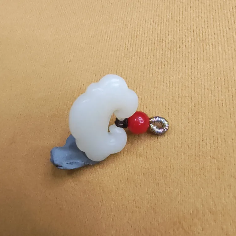 糖白玉平安如意锁简约男女长命锁