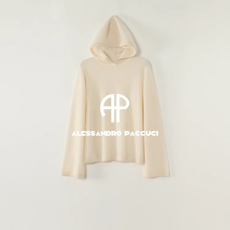 AP洛哥53226ST【舒芙蕾】羊绒+桑蚕丝连帽多色时尚百搭针织套头衫