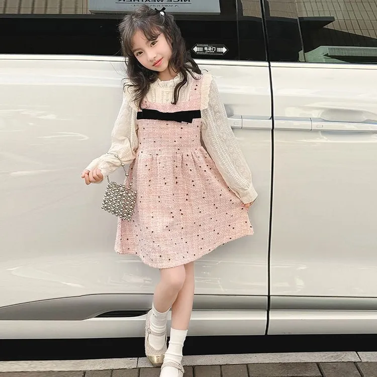 女童连衣裙春秋2025新款洋气儿童小香风公主裙女大童春装韩版裙子