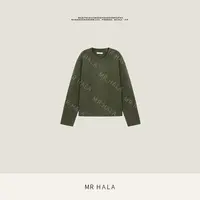 MRHALA 椿宣高克数花纱V领毛衣女 LM60324 