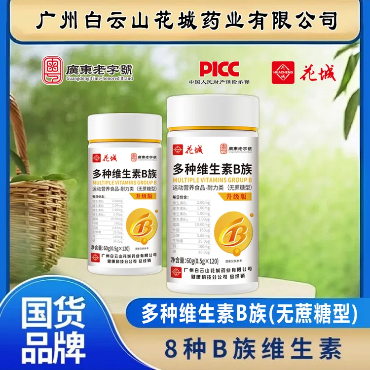 ｛拍1发6大瓶｝到手720粒广州花城活力B族多种维生素片