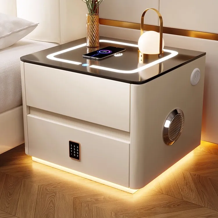 简约现代智能家用卧室2025新款床头柜最新款2025高档大气