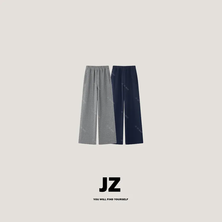 金子/JZ SO MUCH【云感裤】厚绒简约百搭休闲直筒卫裤