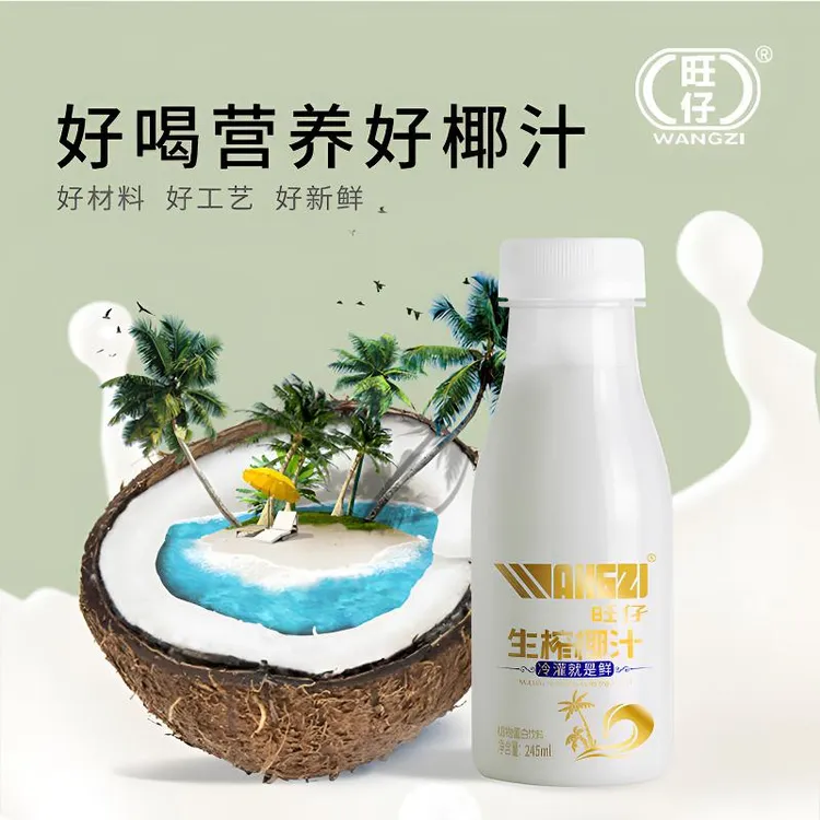 旺仔夏日必备整箱生榨椰奶味植物蛋白饮料口感醇厚椰香浓郁