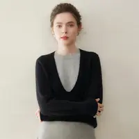修身常规款针织套衫薄款衫毛针织衫女常规袖