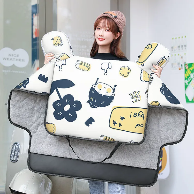 防风罩挡风被防寒电动车防水电瓶女风挡冬季款摩托车加绒保暖特厚