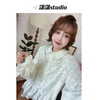 【软乎乎花朵衬衣】【韩系】【甜美风】【显瘦】潇潇自制超柔软衬衣XM1179