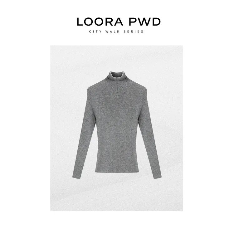 LOORAPWD/罗拉密码【鲲之梦境】100%羊毛半高领打底衫25CJCA0216N