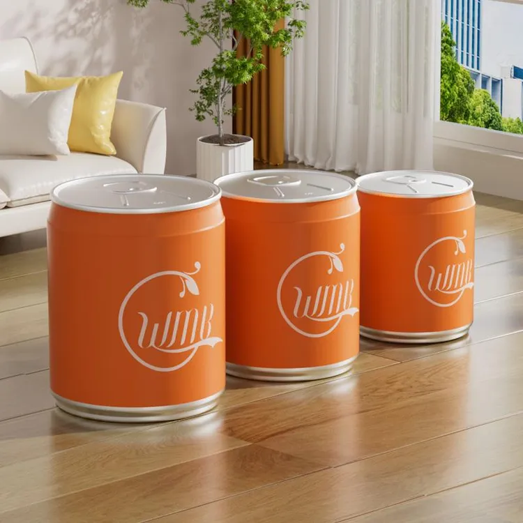 可乐罐垃圾桶易拉罐家用客厅卧室按压带盖大号网红宿舍卫生间纸篓