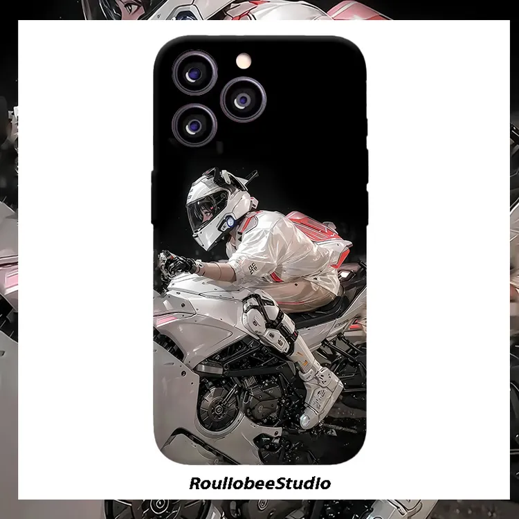 机车女孩适用苹果17/16promax菲林手机壳苹果15华为oppo小米vivo