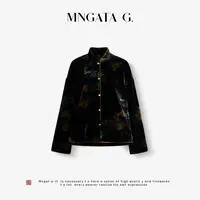 MNGATA G.宫小妍【清平乐 · 莲蓬】真丝早秋新中式国风外套5080229