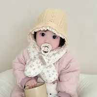 宝宝帽子针织帽护耳帽婴幼儿公主甜美套头帽出游秋冬保暖ins