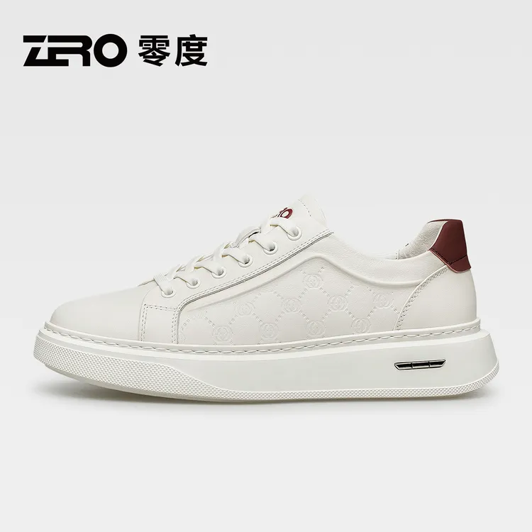 ZRO零度男士小白鞋轻职风厚底增高时尚休闲板鞋经典潮流板鞋53773