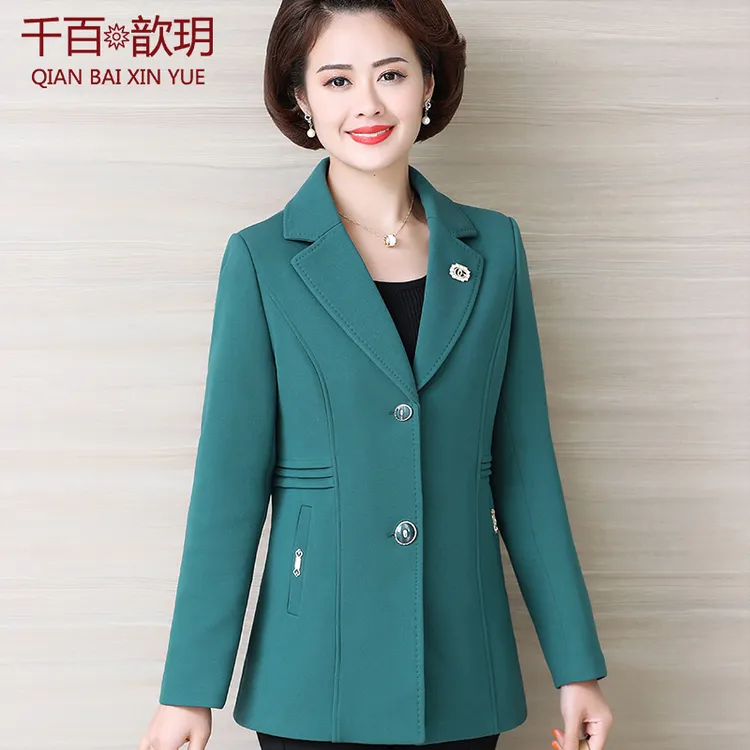 中年妈妈装小西装洋气短款2025新款50岁上衣中老年女秋装外套西服