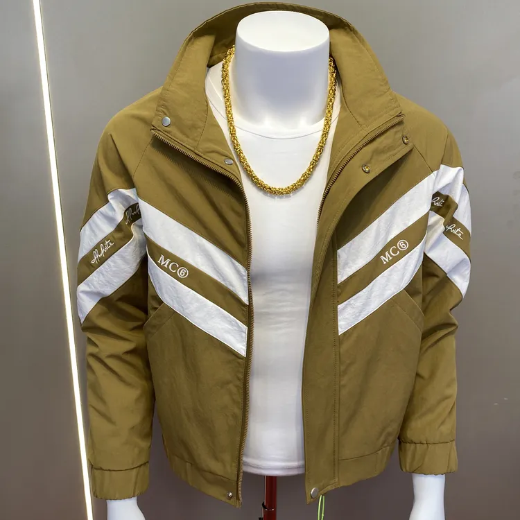 春秋季外套夹克上衣男士春秋百搭春季韩版立领休闲男外套潮流修身