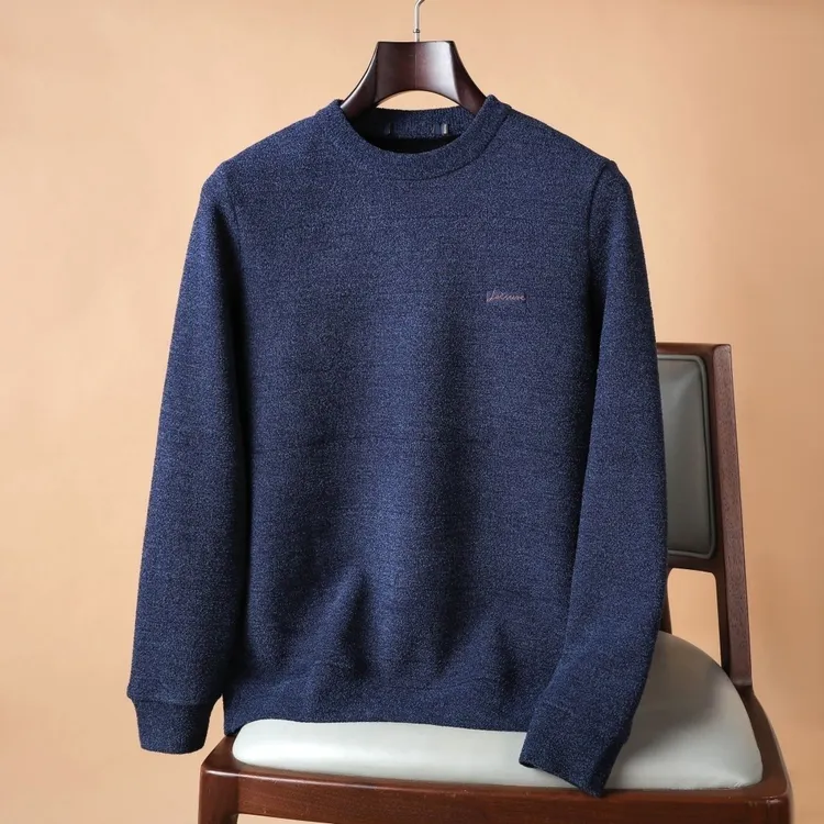 全身加绒!水柔绒面料!品牌剪标长袖针织衫男秋冬厚款毛衣针织衫潮