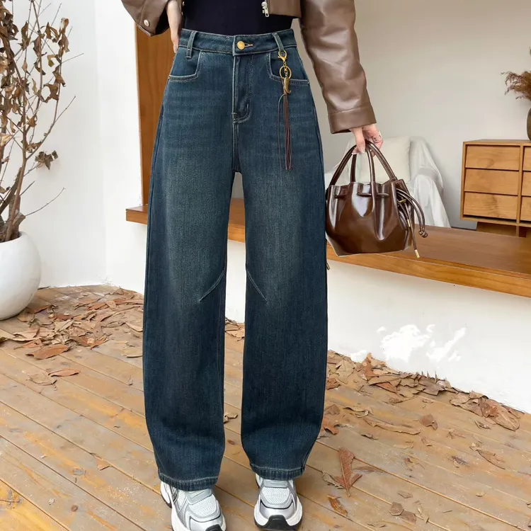 秋季吸汗浅口时尚休闲鞋秋冬百搭休闲鞋加绒高腰牛仔弯刀裤